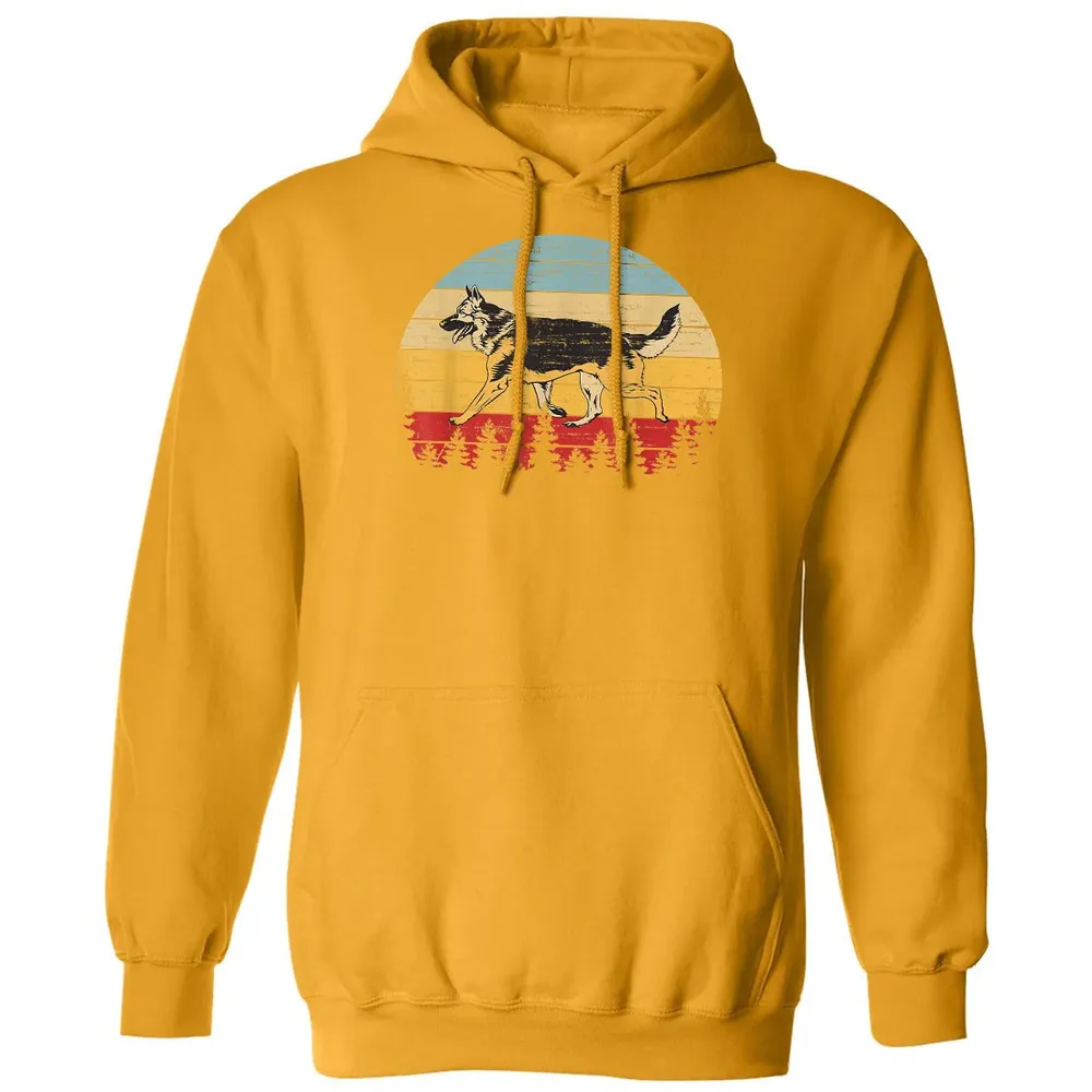 German Shepherd Vintage Retro Classic Unisex Hoodie - 12