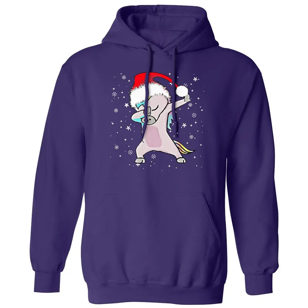 Unicorn Dabbing Christmas Classic Unisex Hoodie - 6