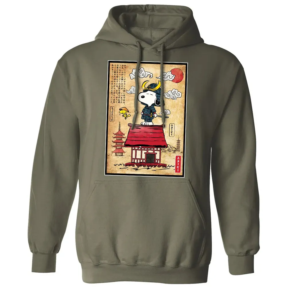 Beagle Samurai in Japan Classic Unisex Hoodie - 4