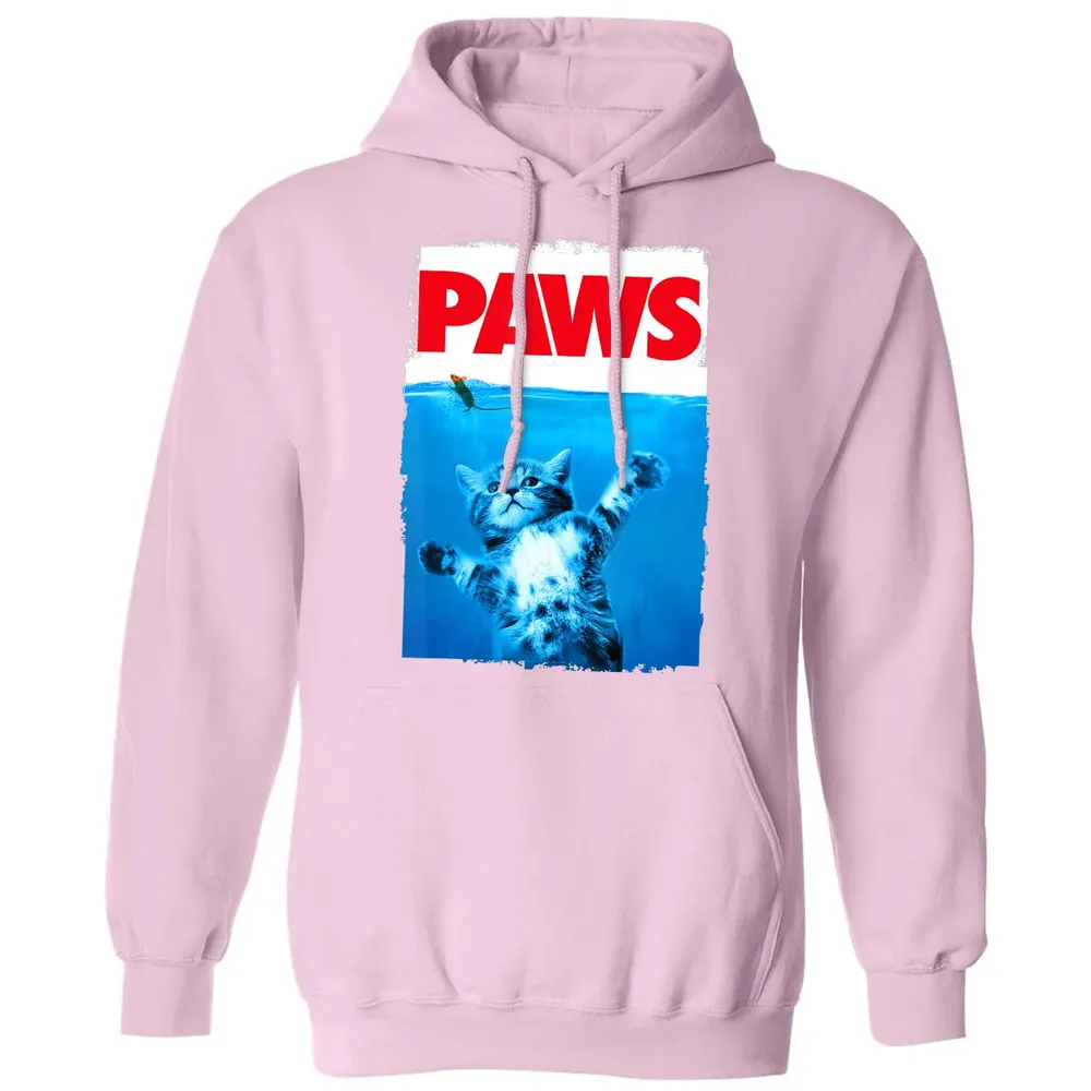 Paws Cat and Mouse Top, Cute Funny Cat Lover Parody Top Classic Unisex Hoodie - 3
