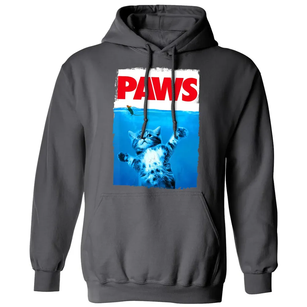 Paws Cat and Mouse Top, Cute Funny Cat Lover Parody Top Classic Unisex Hoodie - 7