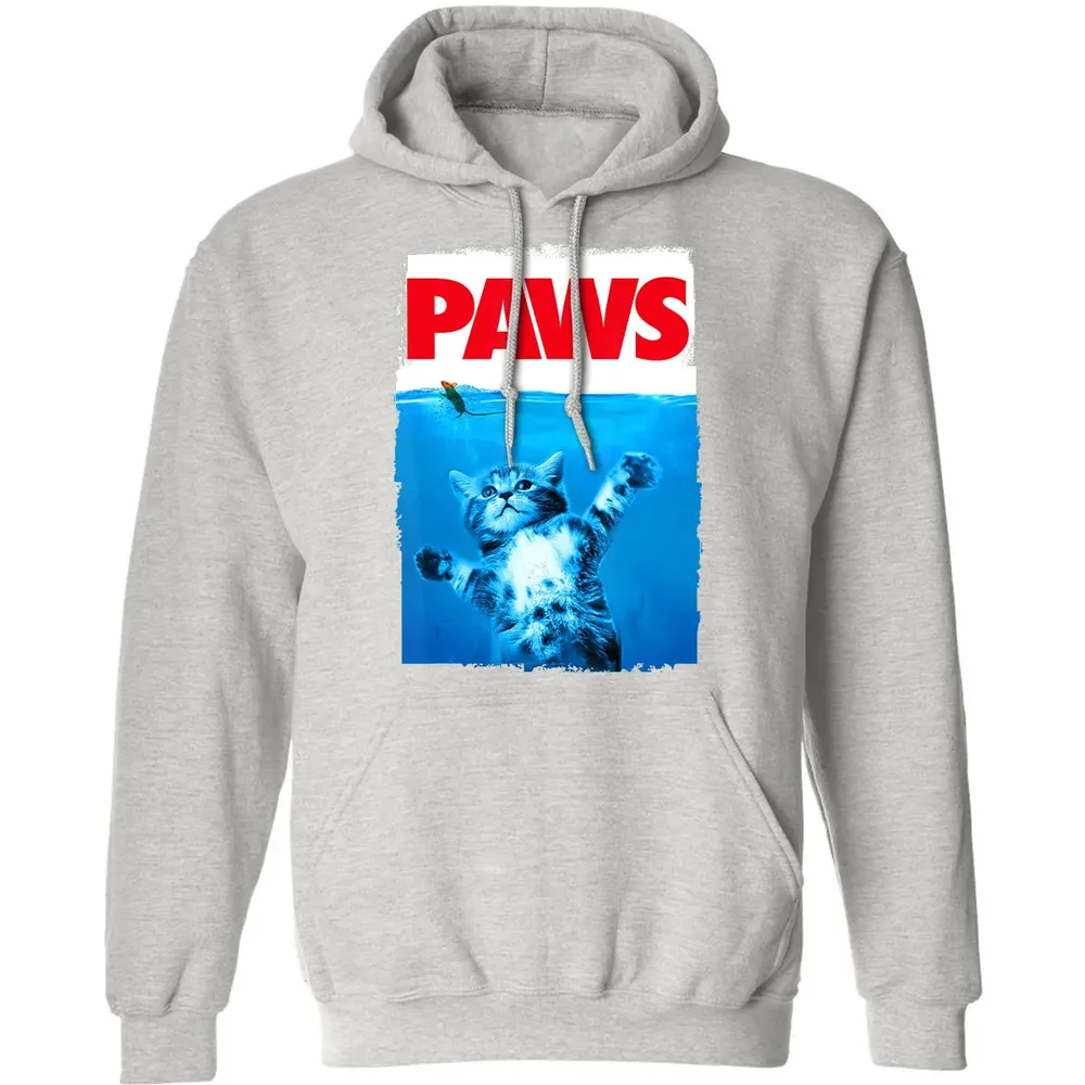 Paws Cat and Mouse Top, Cute Funny Cat Lover Parody Top Classic Unisex Hoodie - 8