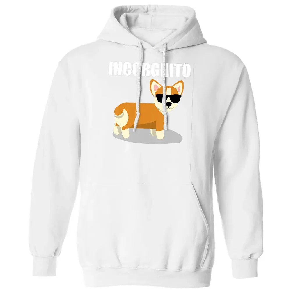 Vintage Incorgnito   Funny Corgi Lover  Gift Classic Unisex Hoodie - 11