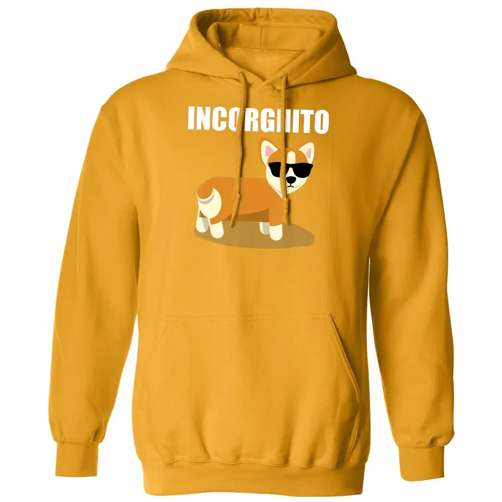 Vintage Incorgnito   Funny Corgi Lover  Gift Classic Unisex Hoodie - 12