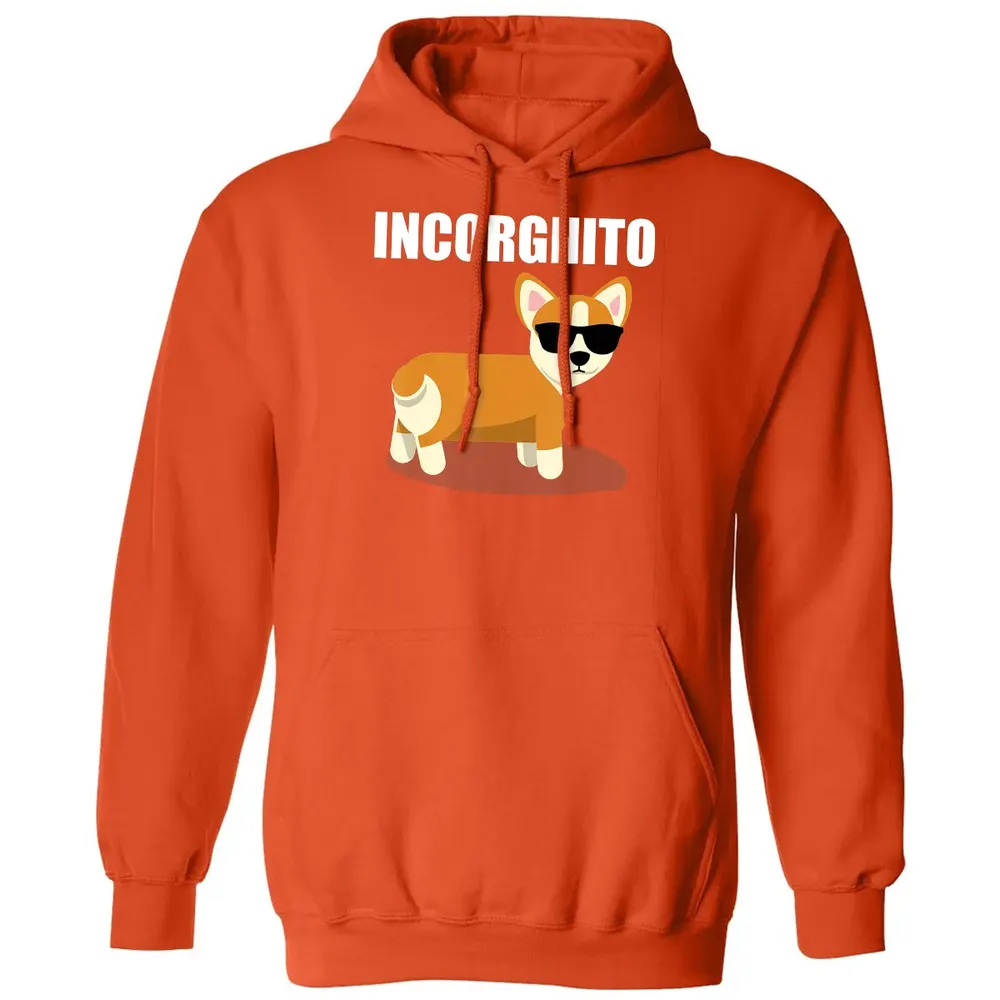 Vintage Incorgnito   Funny Corgi Lover  Gift Classic Unisex Hoodie - 10