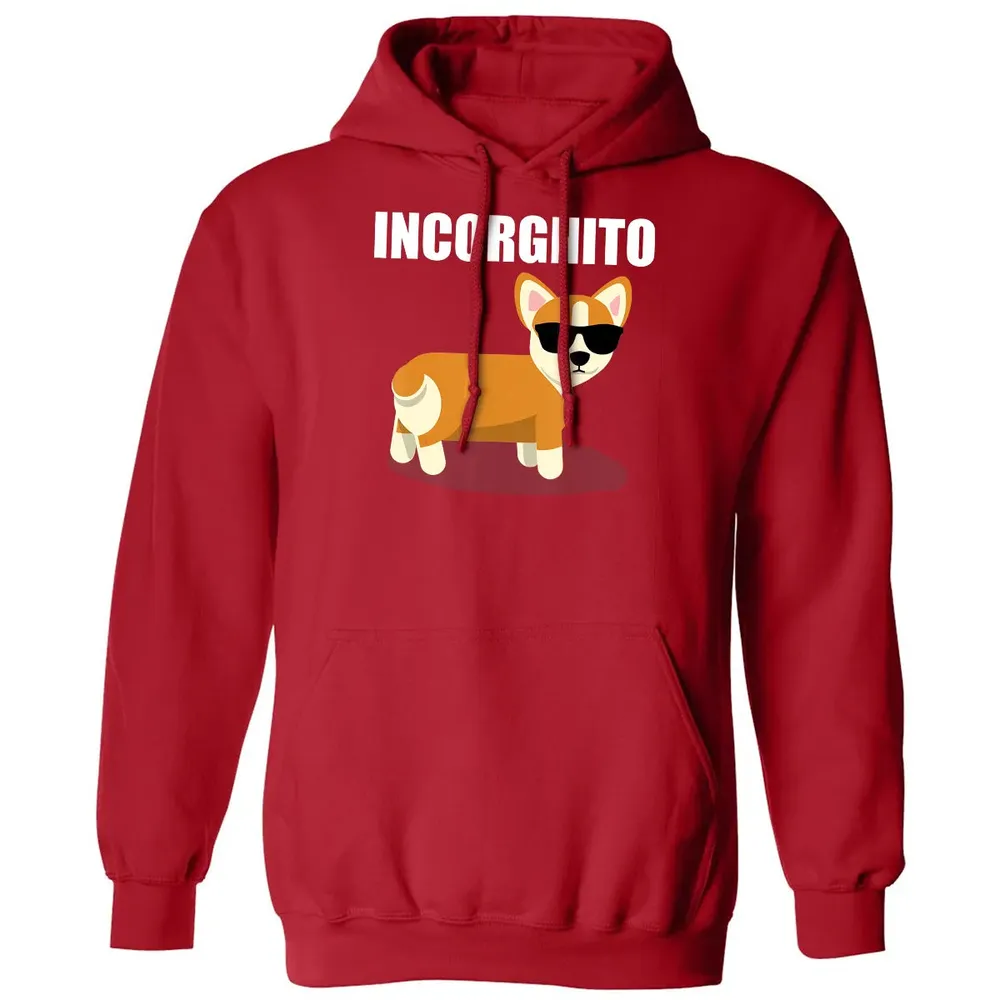 Vintage Incorgnito   Funny Corgi Lover  Gift Classic Unisex Hoodie - 5