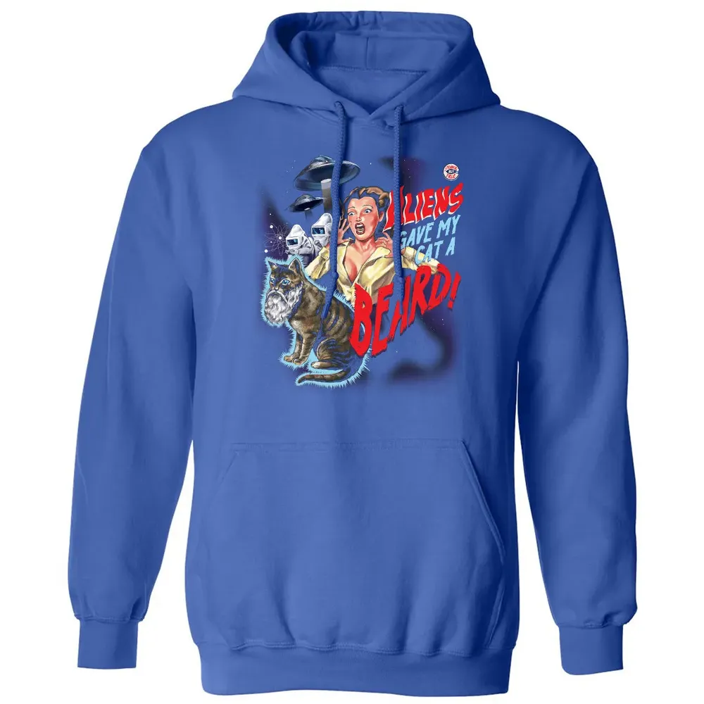 Aliens gave my cat a beard! Classic Unisex Hoodie - 9