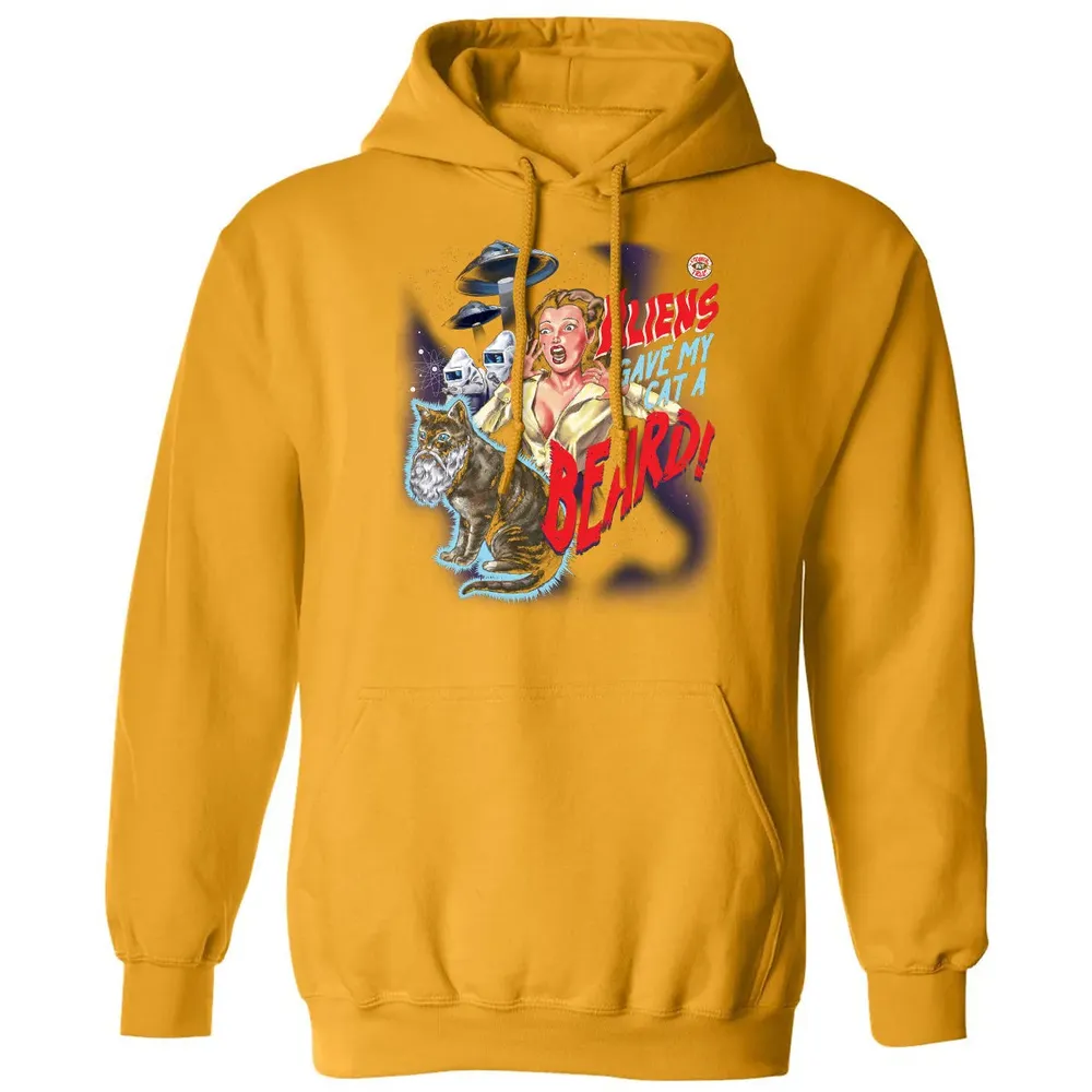 Aliens gave my cat a beard! Classic Unisex Hoodie - 12