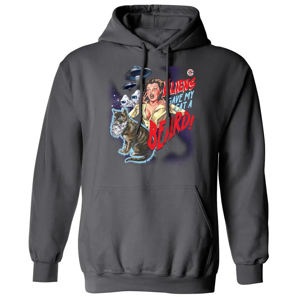 Aliens gave my cat a beard! Classic Unisex Hoodie - 7