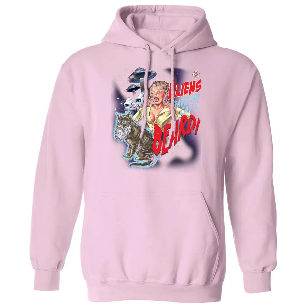 Aliens gave my cat a beard! Classic Unisex Hoodie - 3