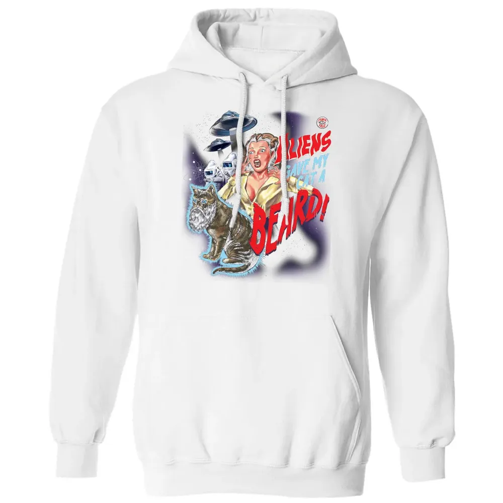 Aliens gave my cat a beard! Classic Unisex Hoodie - 11