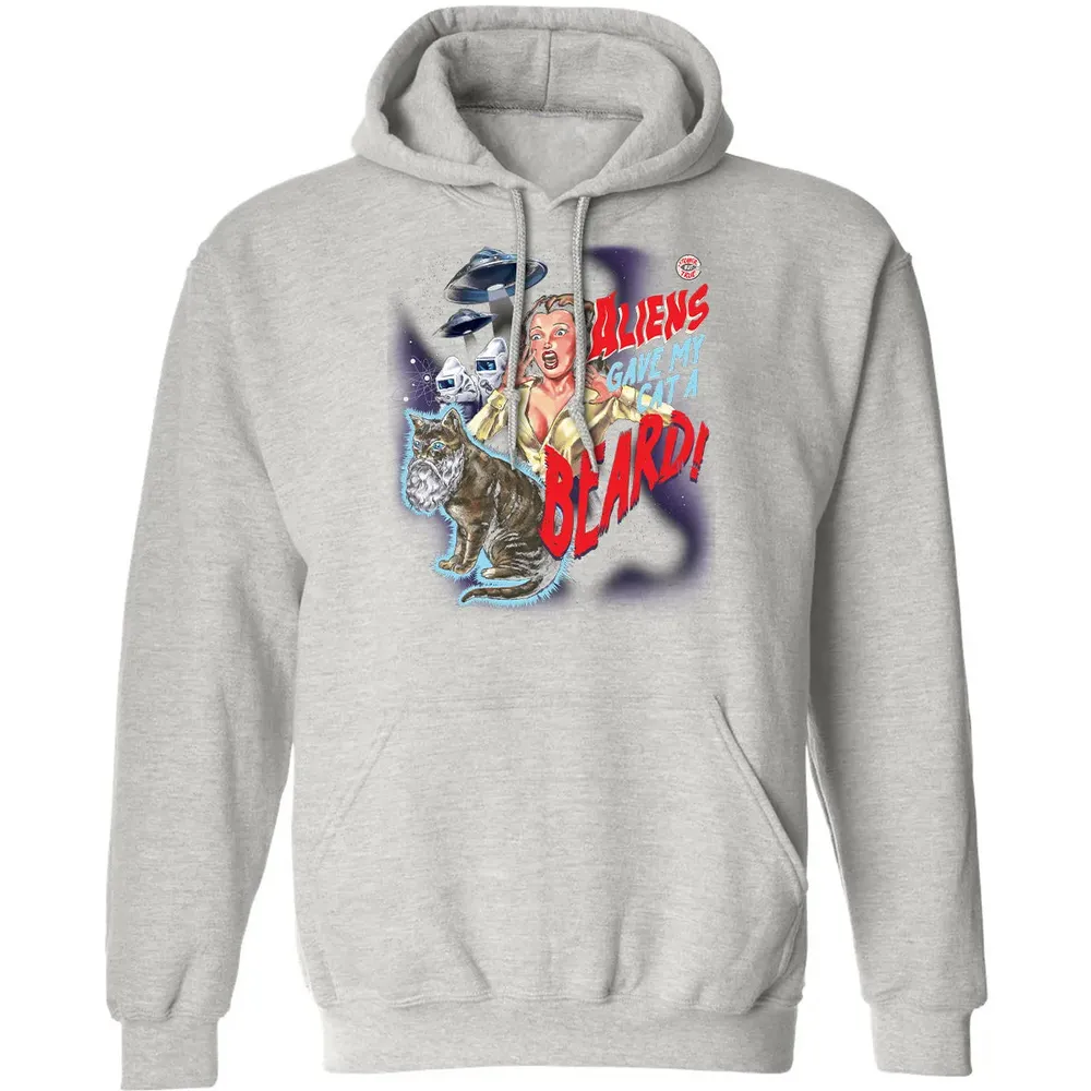 Aliens gave my cat a beard! Classic Unisex Hoodie - 8
