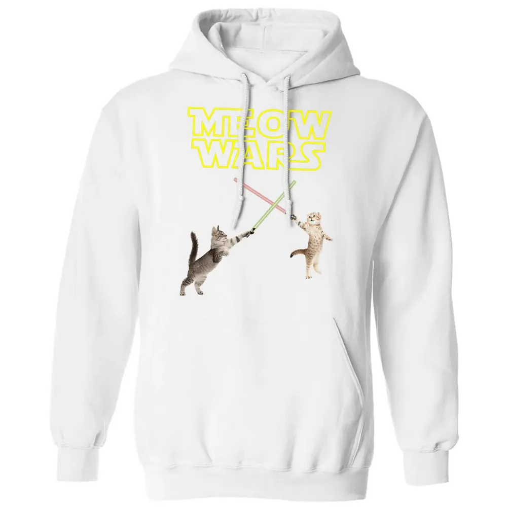 Meow Wars funny Cat lover pop art Classic Unisex Hoodie - 11