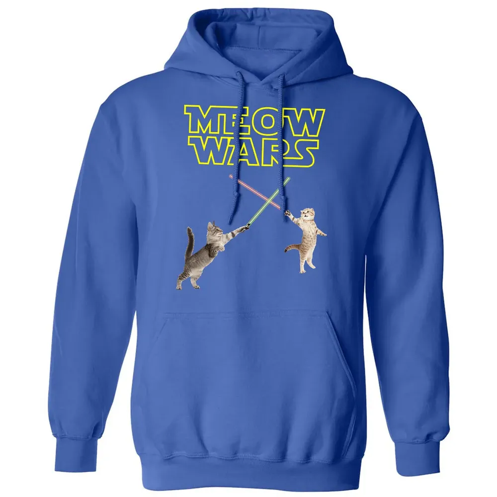 Meow Wars funny Cat lover pop art Classic Unisex Hoodie - 9