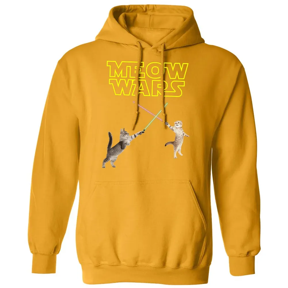 Meow Wars funny Cat lover pop art Classic Unisex Hoodie - 12