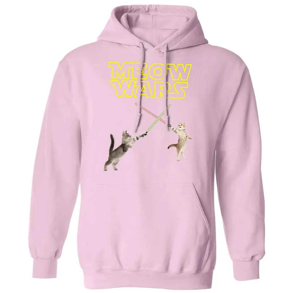 Meow Wars funny Cat lover pop art Classic Unisex Hoodie - 3