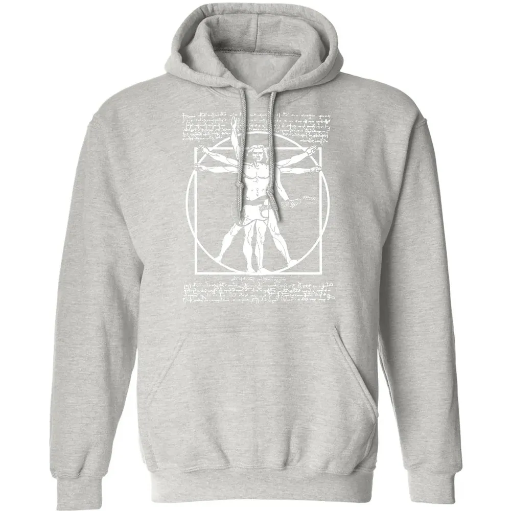 VITRUVIAN MAN PLAYING THE GUITAR Classic Unisex Hoodie - 8