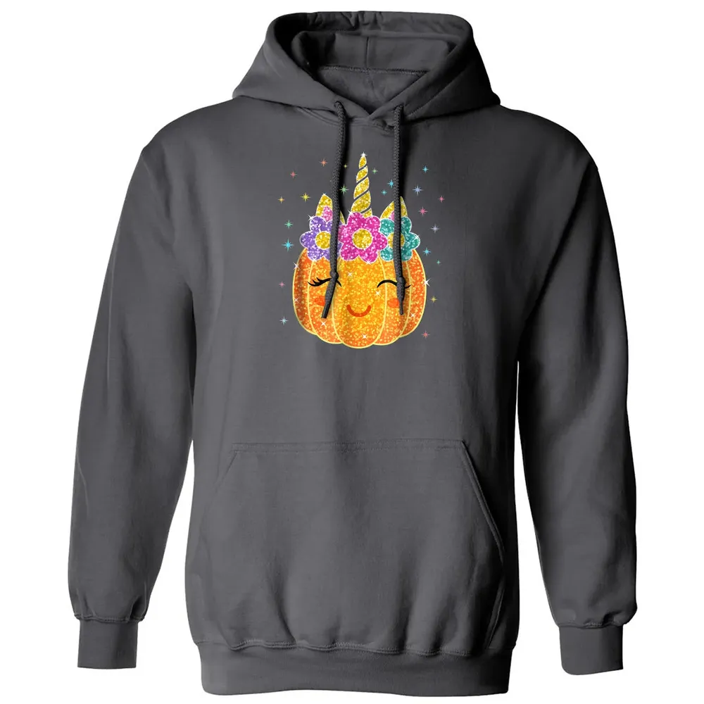 Cute Unicorn Pumpkin Halloween Thanksgiving Classic Unisex Hoodie - 7
