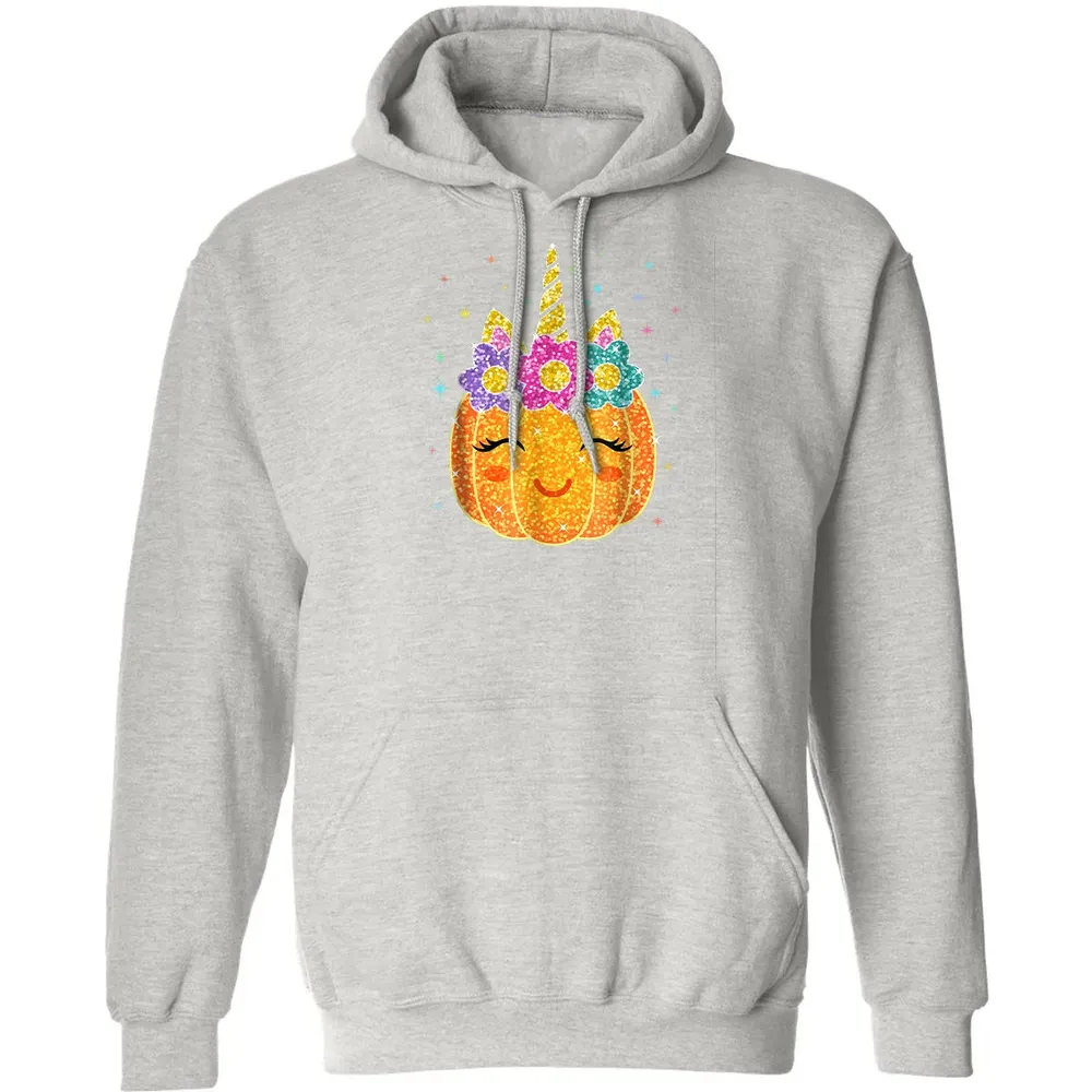 Cute Unicorn Pumpkin Halloween Thanksgiving Classic Unisex Hoodie - 8