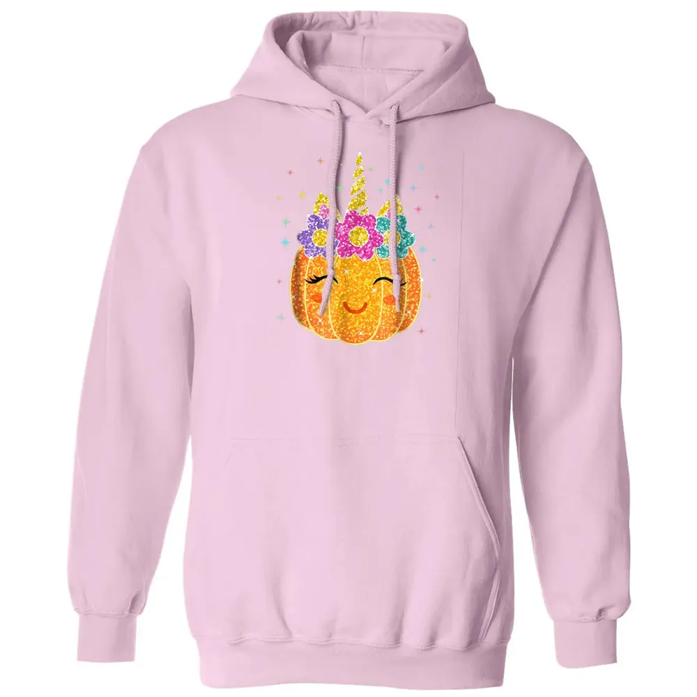 Cute Unicorn Pumpkin Halloween Thanksgiving Classic Unisex Hoodie - 3