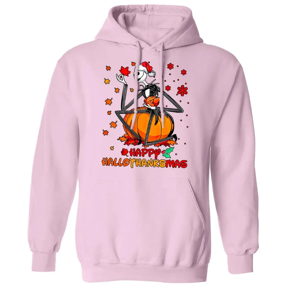 Happy HalloThanksMas Classic Unisex Hoodie - 3