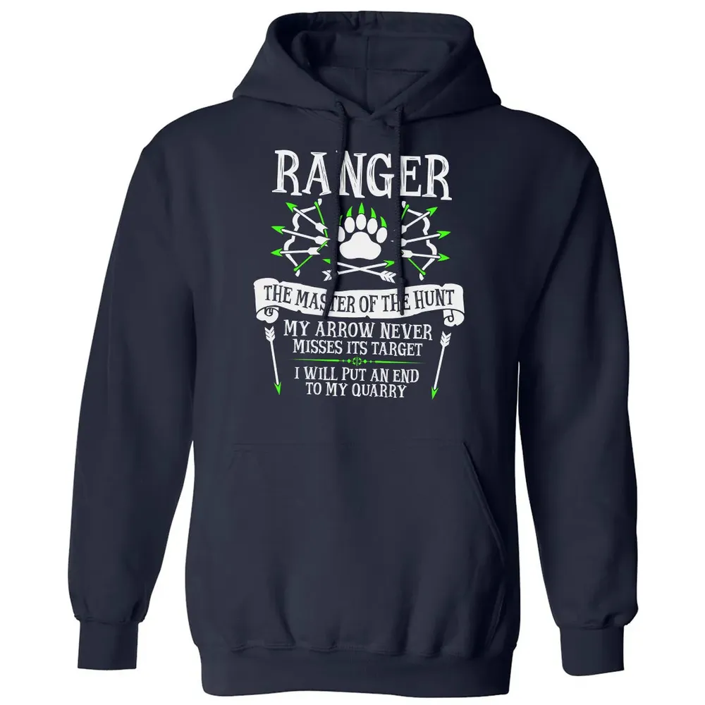 RANGER, The Master of the Hunt (White Text) Classic Unisex Hoodie - 2