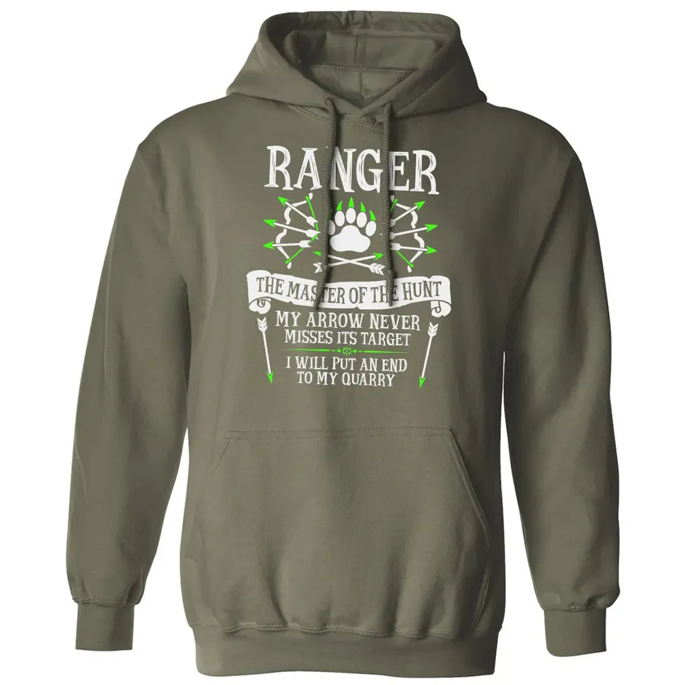 RANGER, The Master of the Hunt (White Text) Classic Unisex Hoodie - 4