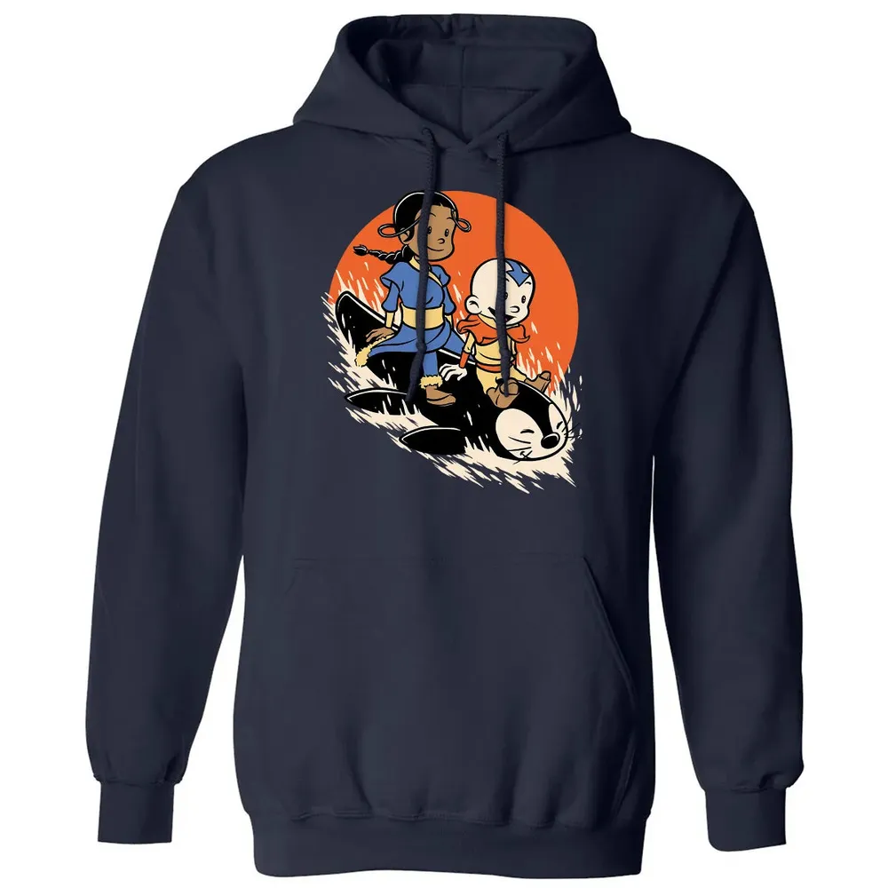 Penguin Sledding Fun Classic Unisex Hoodie - 2