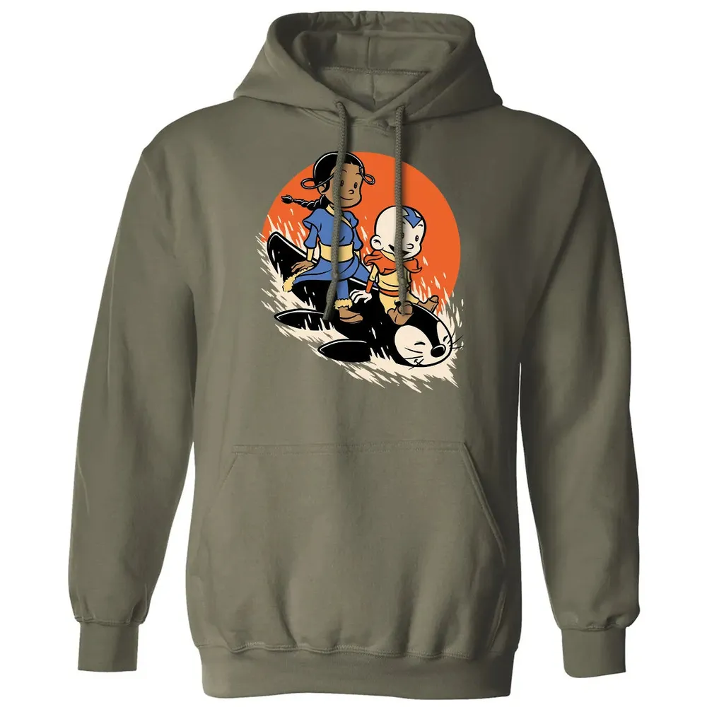 Penguin Sledding Fun Classic Unisex Hoodie - 4
