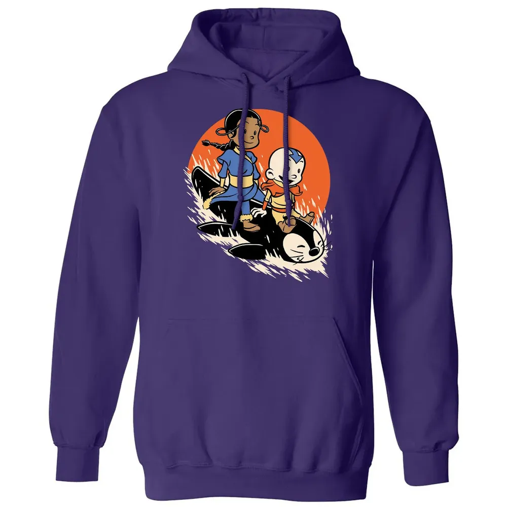 Penguin Sledding Fun Classic Unisex Hoodie - 6