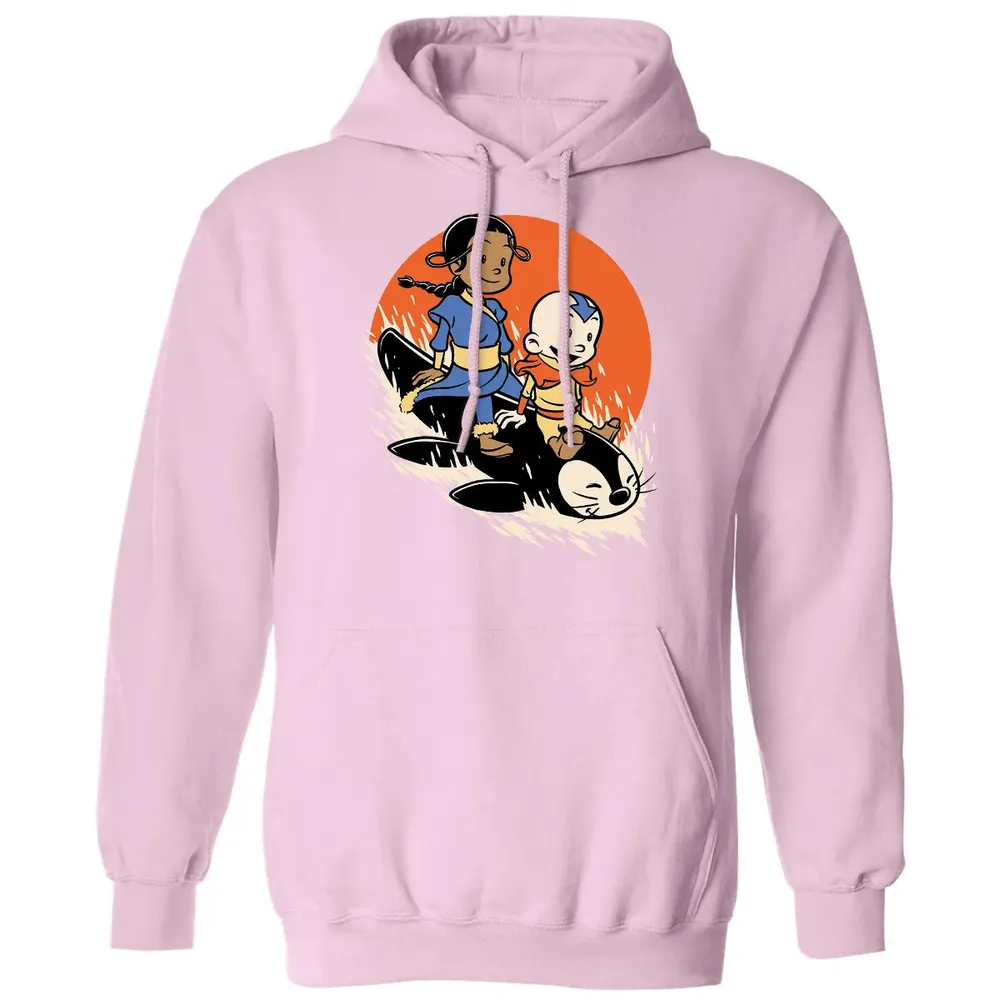 Penguin Sledding Fun Classic Unisex Hoodie - 3