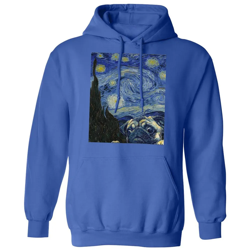 Pug Starry Night Classic Unisex Hoodie - 9