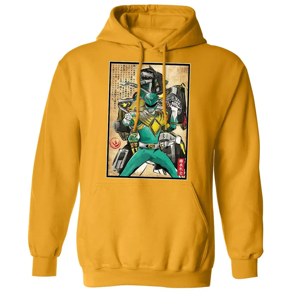 Green Ranger woodblock Classic Unisex Hoodie - 12