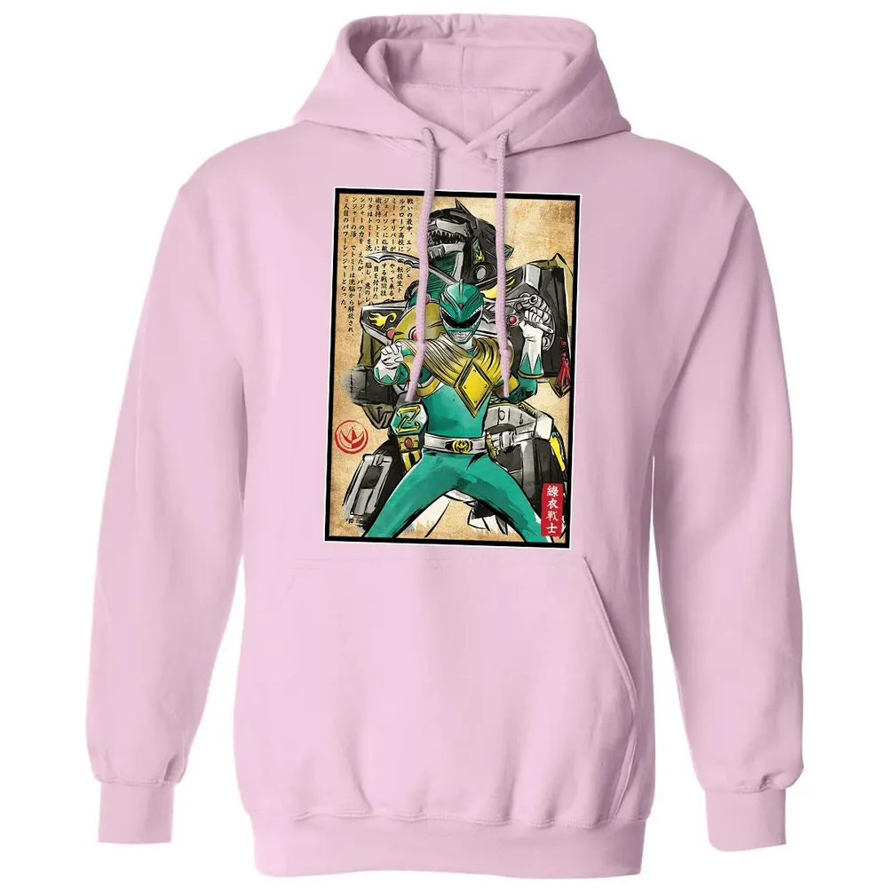 Green Ranger woodblock Classic Unisex Hoodie - 3