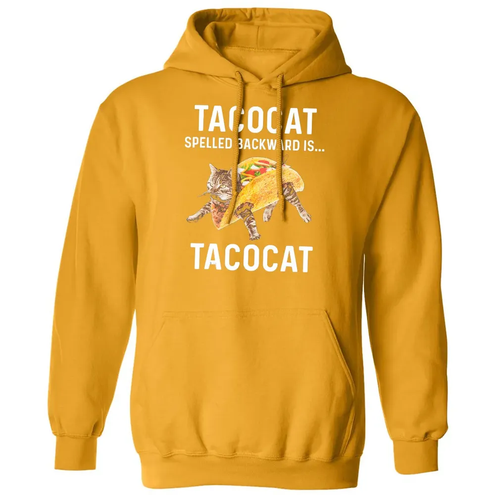 Tacocat Spelled Backward Is Tacocat   Love Cat And Taco Classic Unisex Hoodie - 12
