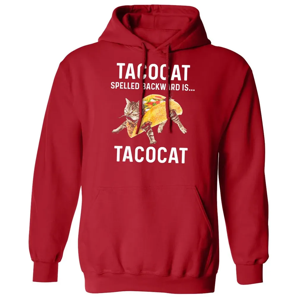 Tacocat Spelled Backward Is Tacocat   Love Cat And Taco Classic Unisex Hoodie - 5