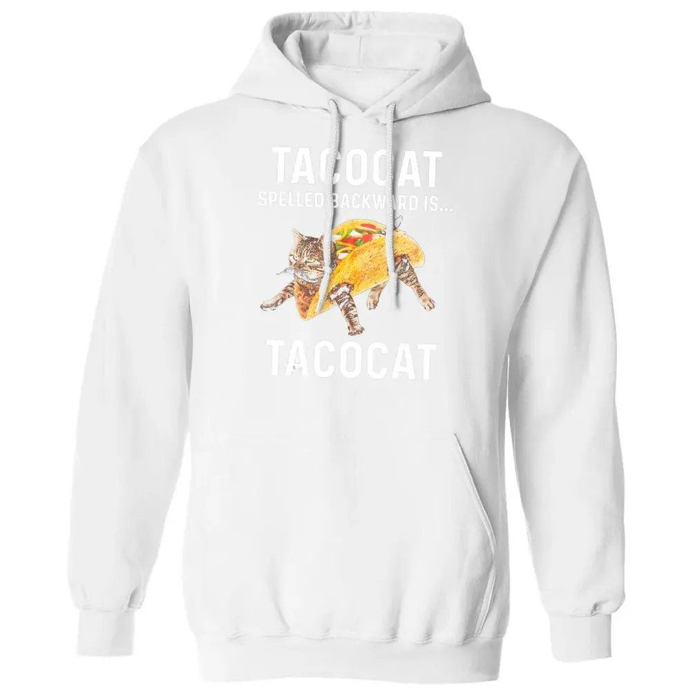 Tacocat Spelled Backward Is Tacocat   Love Cat And Taco Classic Unisex Hoodie - 11