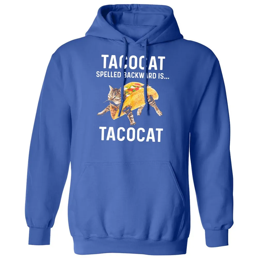 Tacocat Spelled Backward Is Tacocat   Love Cat And Taco Classic Unisex Hoodie - 9
