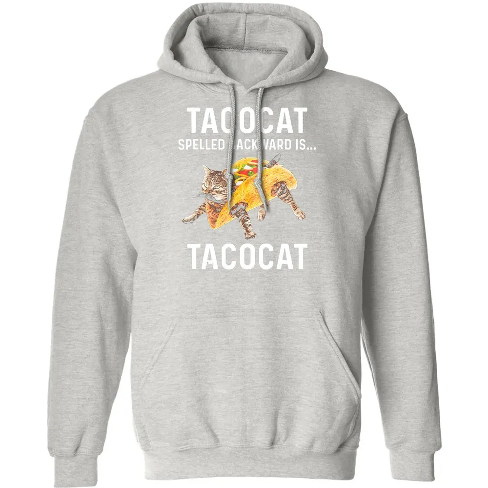 Tacocat Spelled Backward Is Tacocat   Love Cat And Taco Classic Unisex Hoodie - 8