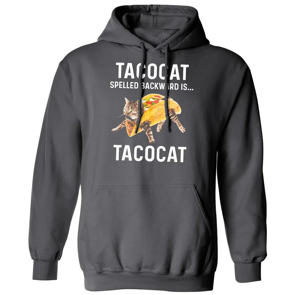 Tacocat Spelled Backward Is Tacocat   Love Cat And Taco Classic Unisex Hoodie - 7