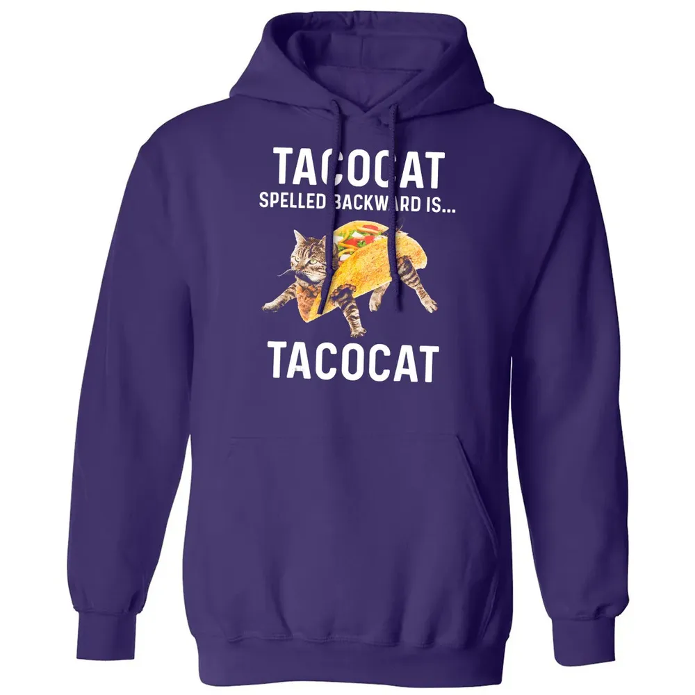 Tacocat Spelled Backward Is Tacocat   Love Cat And Taco Classic Unisex Hoodie - 6