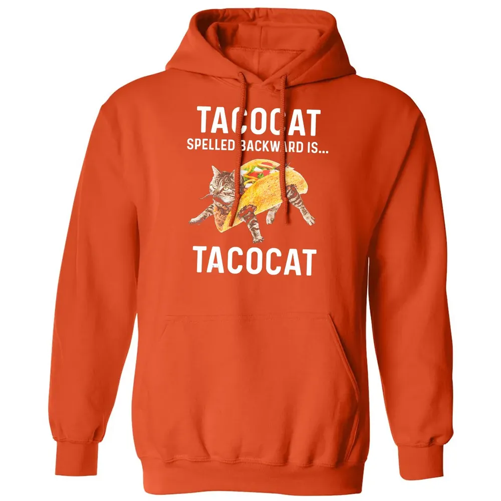 Tacocat Spelled Backward Is Tacocat   Love Cat And Taco Classic Unisex Hoodie - 10