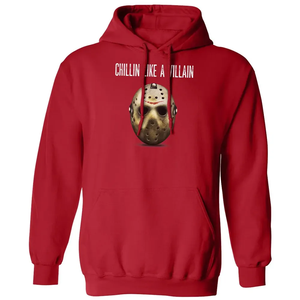 Chillin Like A Villain Hockey Mask Funny Horror Movie Classic Unisex Hoodie - 5