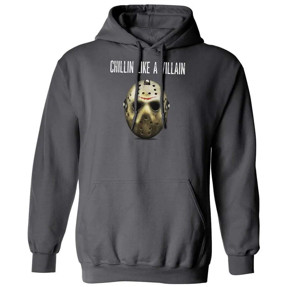 Chillin Like A Villain Hockey Mask Funny Horror Movie Classic Unisex Hoodie - 7