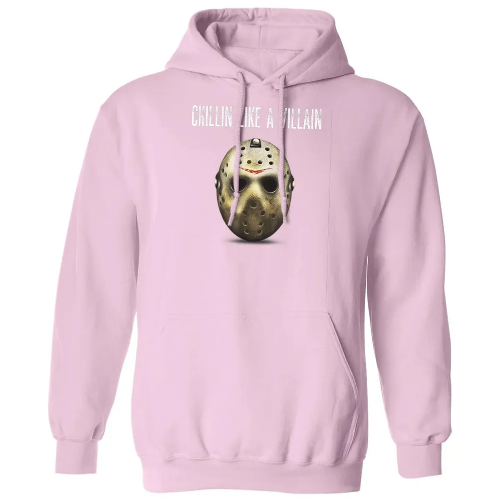 Chillin Like A Villain Hockey Mask Funny Horror Movie Classic Unisex Hoodie - 3