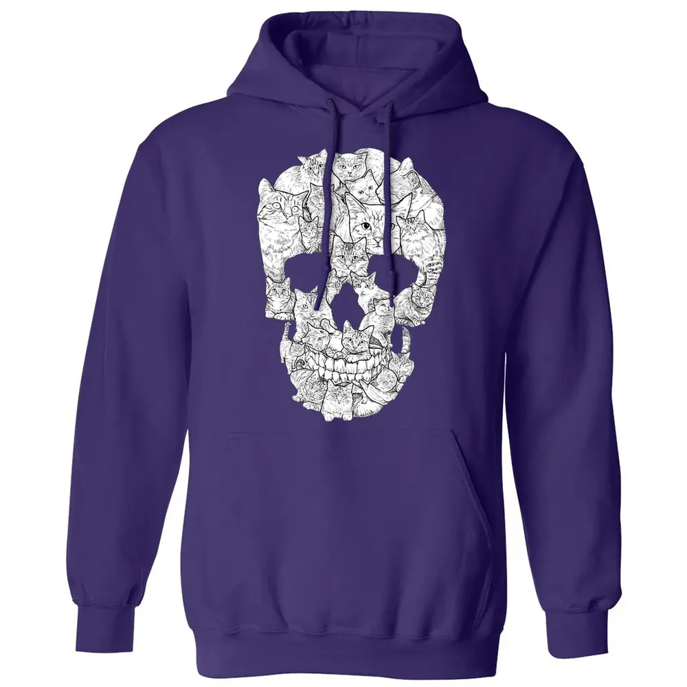 Cat Skull    Kitty Skeleton Halloween Costume Idea Classic Unisex Hoodie - 6