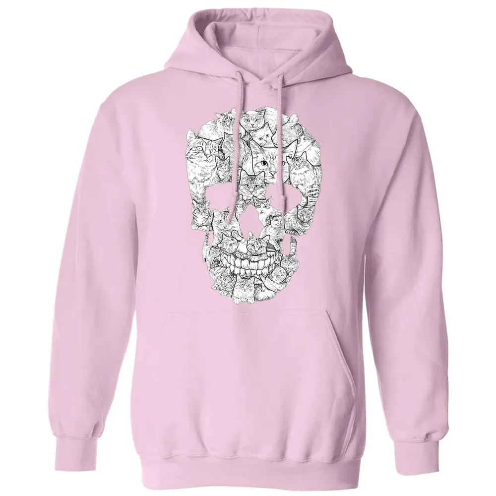 Cat Skull    Kitty Skeleton Halloween Costume Idea Classic Unisex Hoodie - 3