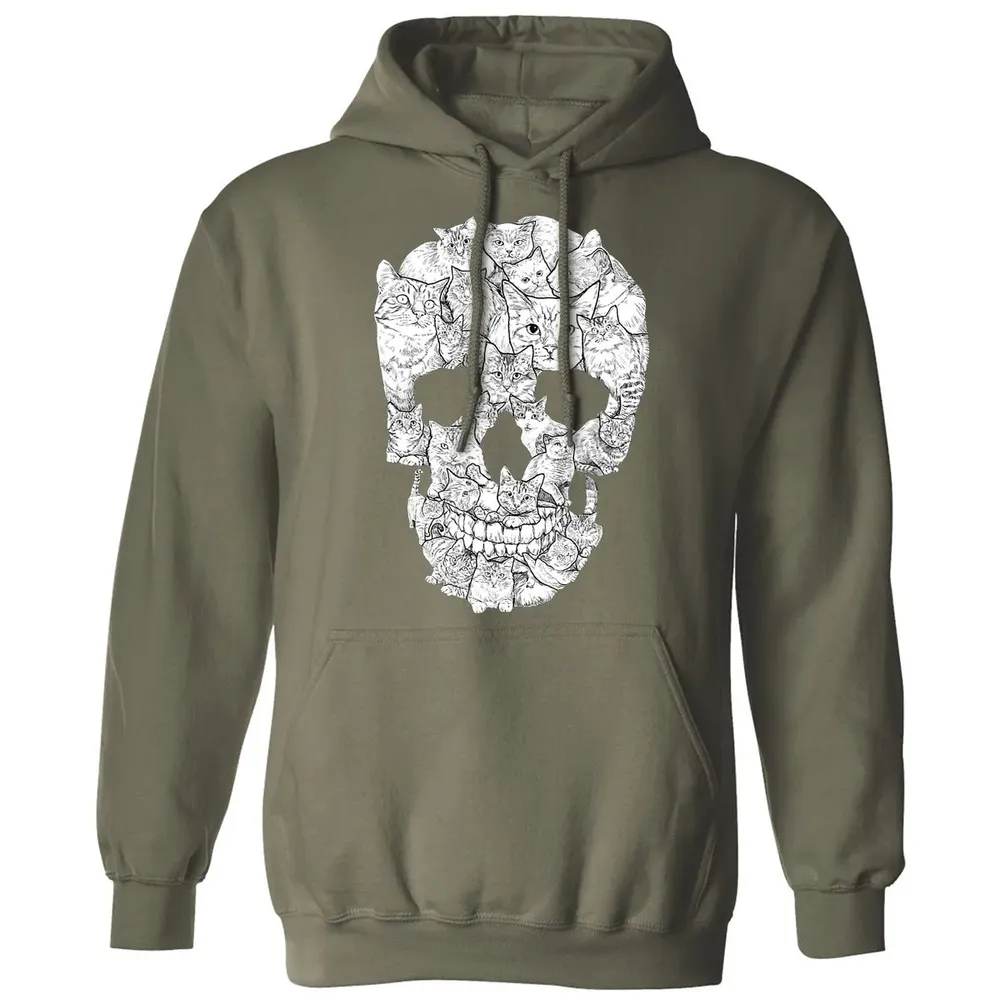 Cat Skull    Kitty Skeleton Halloween Costume Idea Classic Unisex Hoodie - 4
