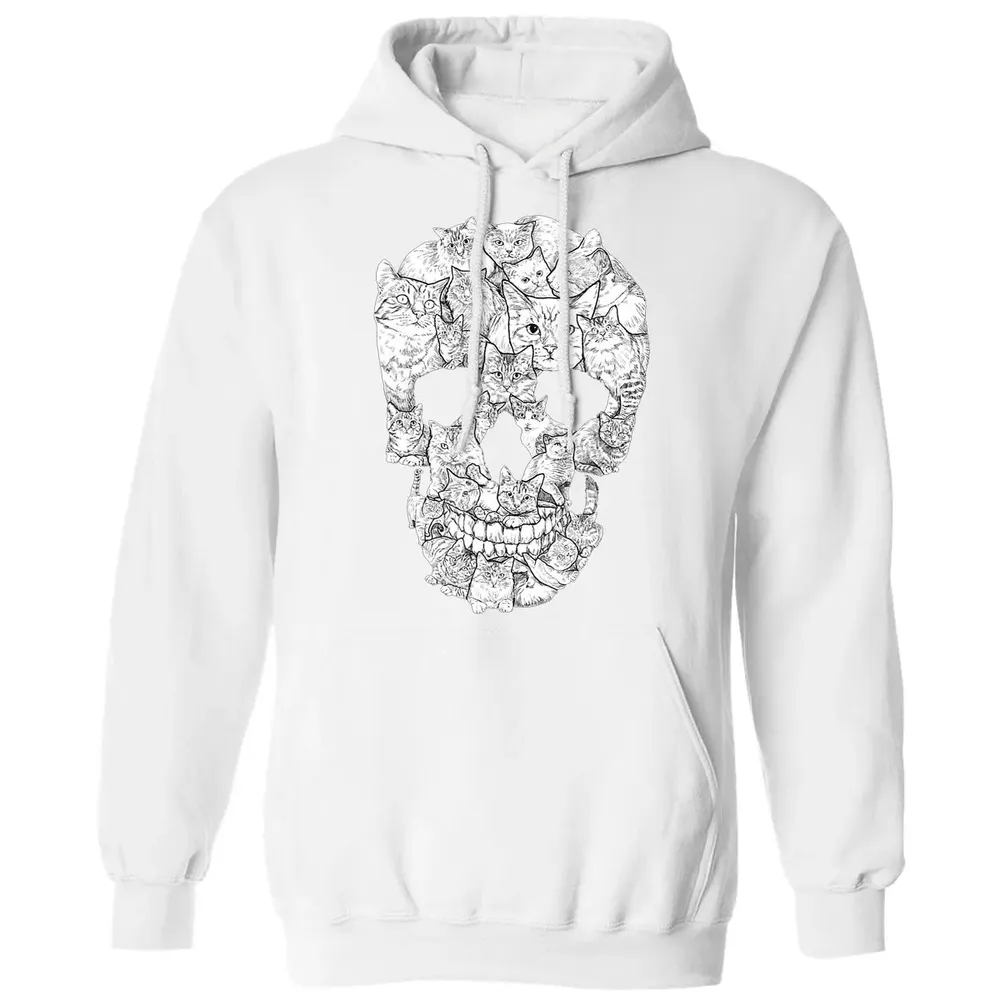 Cat Skull    Kitty Skeleton Halloween Costume Idea Classic Unisex Hoodie - 11