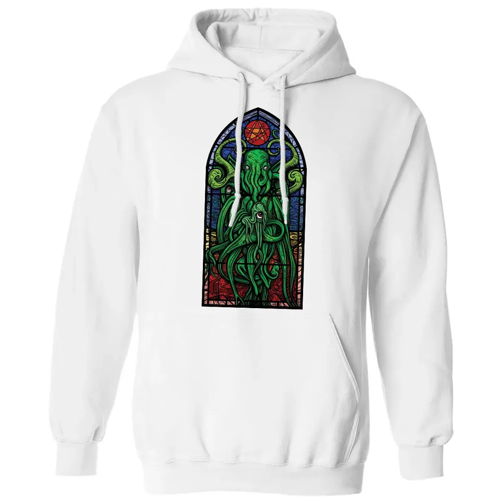 Stained Glass Cthulhu Classic Unisex Hoodie - 11